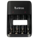 Зарядно за 4 акумулаторни батерии АА / ААА - Uniross Value с USB-C