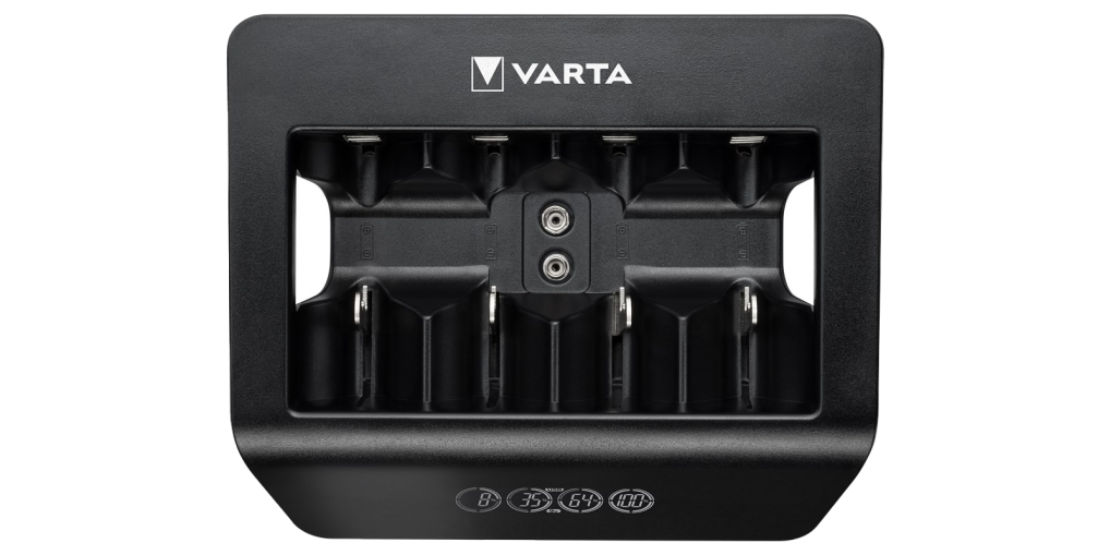 Универсално зарядно за акумулаторни батерии VARTA с LCD дисплей за АА / ААА / C / D и 9V батерии