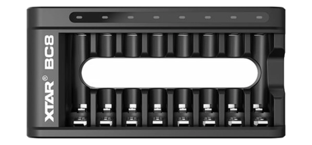 Зарядно за 8 батерии АА / ААА  Li-Ion и Ni-MH - XTAR с USB Type C