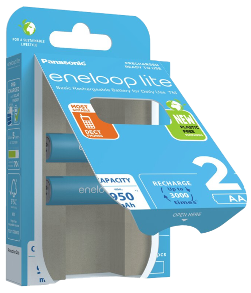 Акумулаторни батерии АА Eneloop Lite - 950 mAh - 1.2V