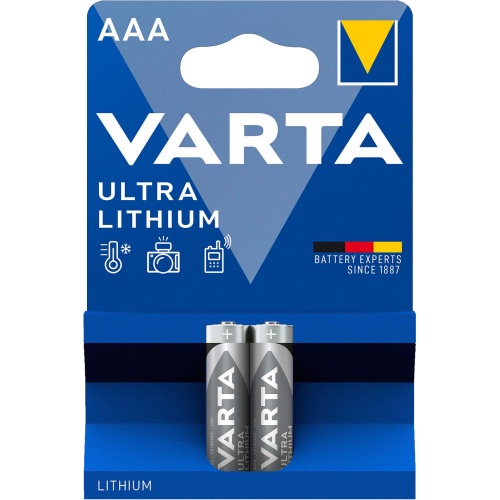 Литиеви батерии AAA - Varta Lithium AAA - 2 броя