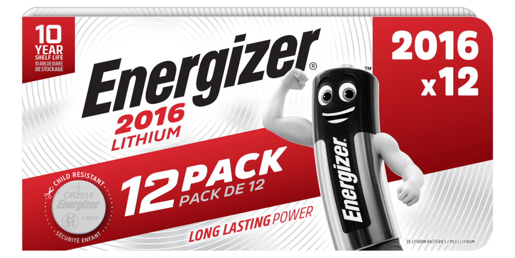 12 Литиеви батерии CR2016 Energizer ECR2016 - 3V
